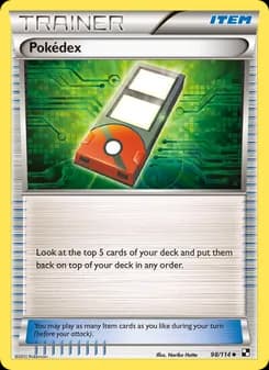 Pokédex card in English