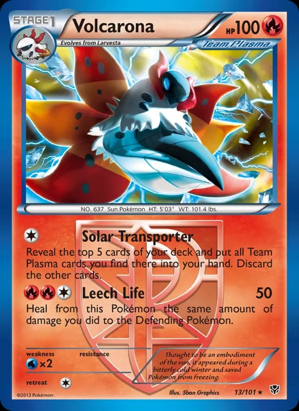 Volcarona card in English