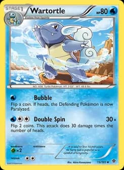 Wartortle card in English
