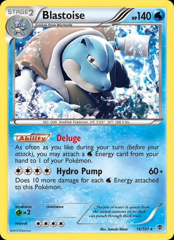 Blastoise card in English