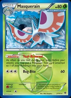 Masquerain card in English