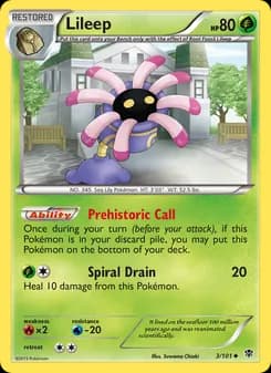Lileep card in English