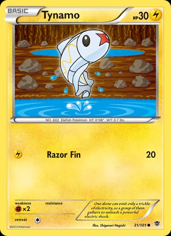 Tynamo card in English