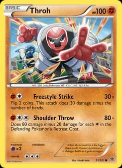 Throh card in English