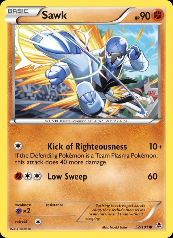 Sawk card in English