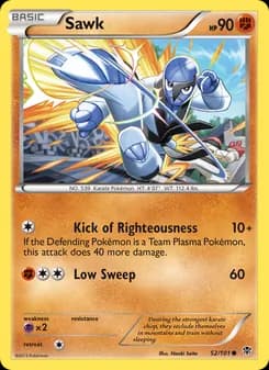 Sawk card in English