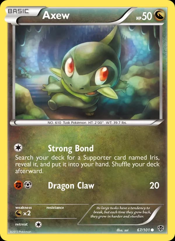 Axew card in English