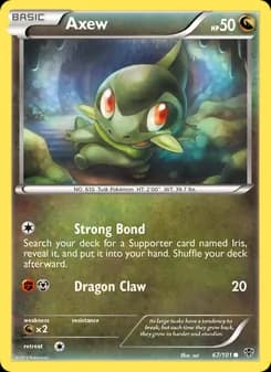 Axew card in English