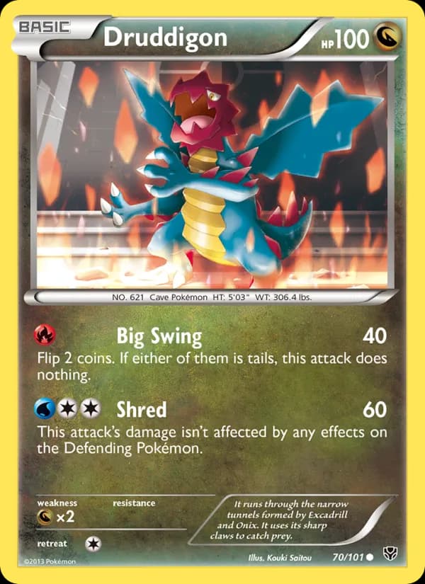 Druddigon card in English