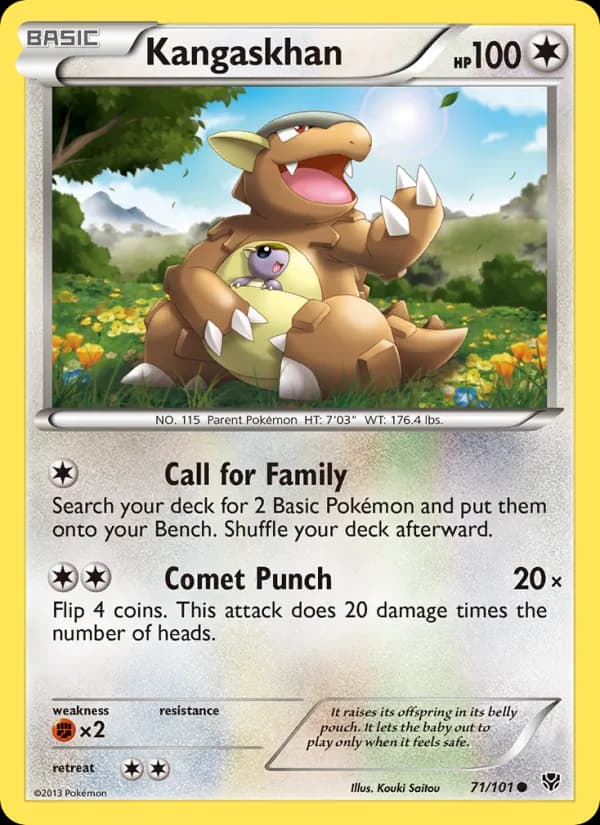 Kangaskhan card in English