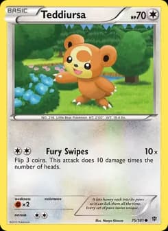 Teddiursa card in English