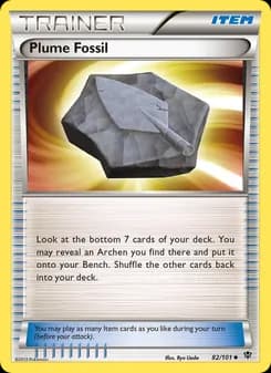 Plume Fossil card in English