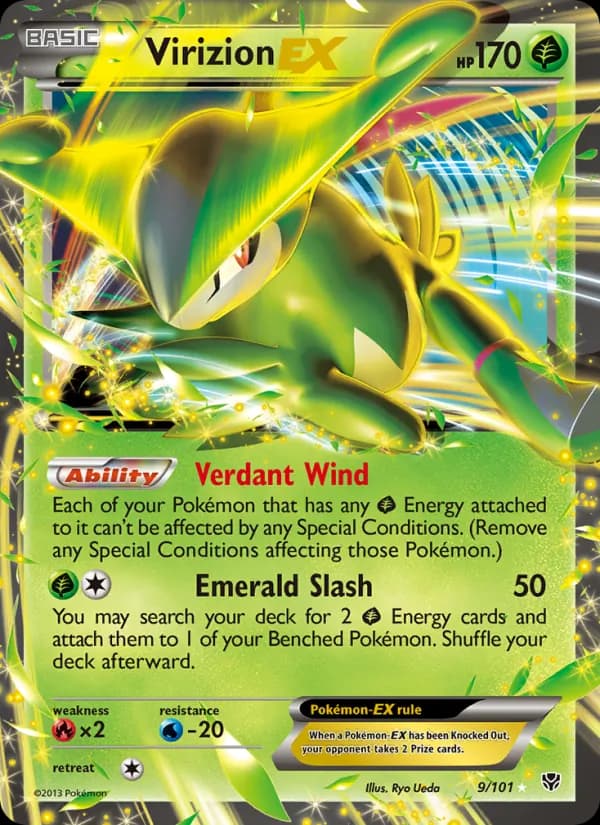 Virizion-EX card in English