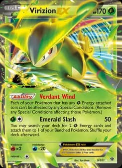 Virizion-EX card in English