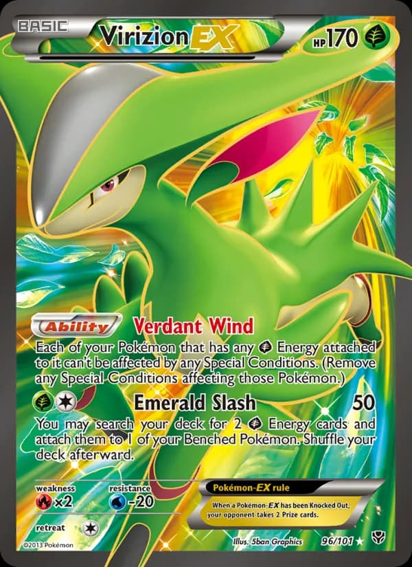 Virizion-EX card in English