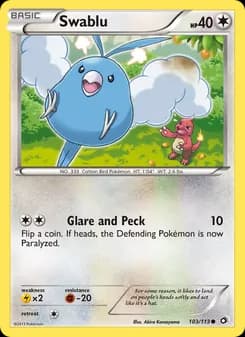 Swablu card in English