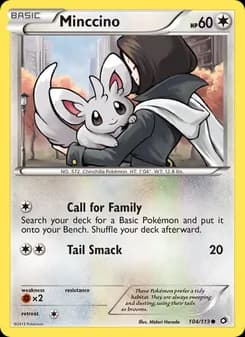 Minccino card in English