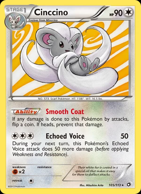 Cinccino card in English