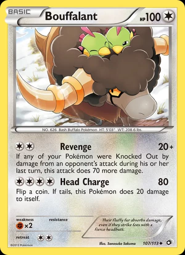 Bouffalant card in English