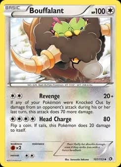Bouffalant card in English