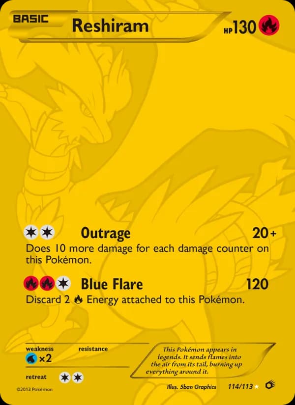 Reshiram card in English