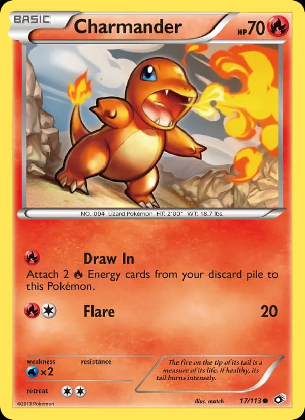 Charmander card in English