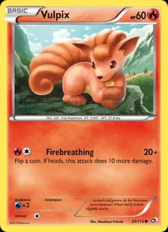 Vulpix card in English