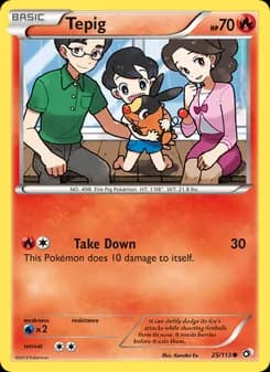 Tepig card in English