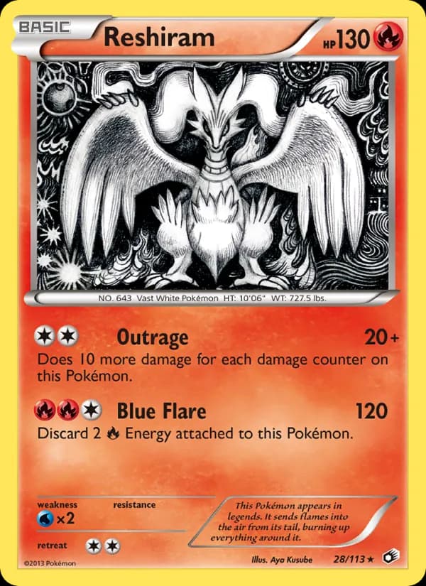 Reshiram card in English