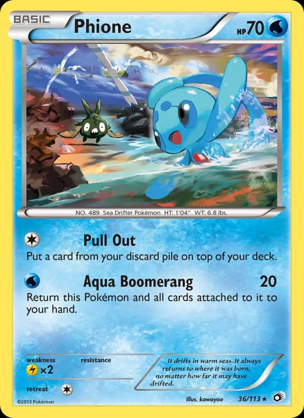 Phione card in English