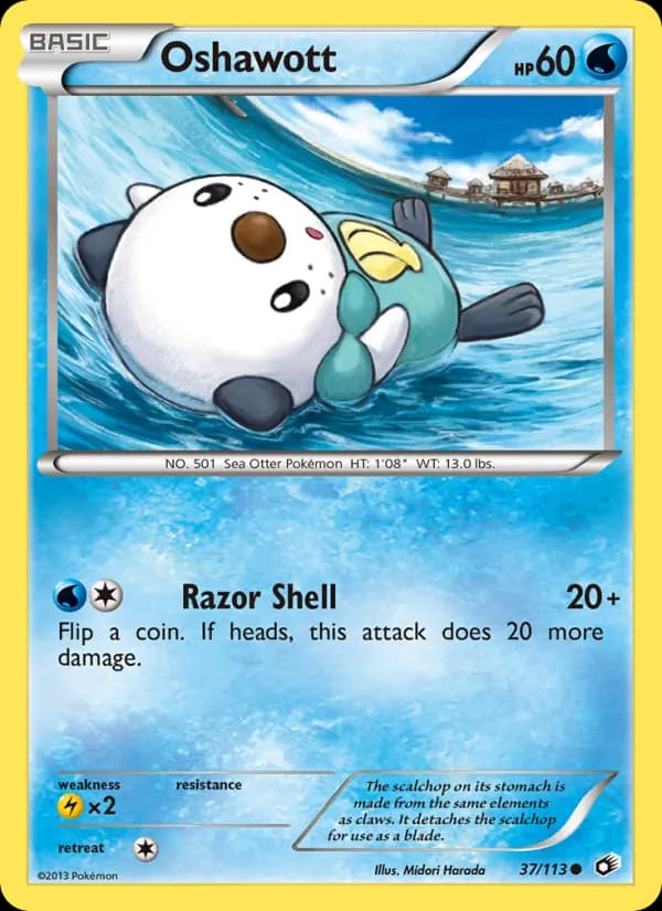 Oshawott card in English
