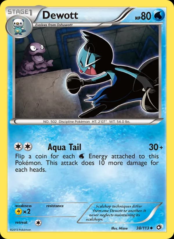 Dewott card in English