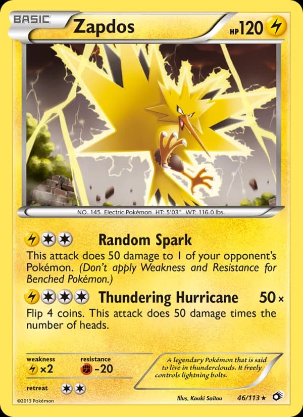 Zapdos card in English