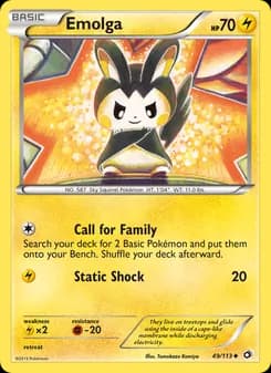 Emolga card in English