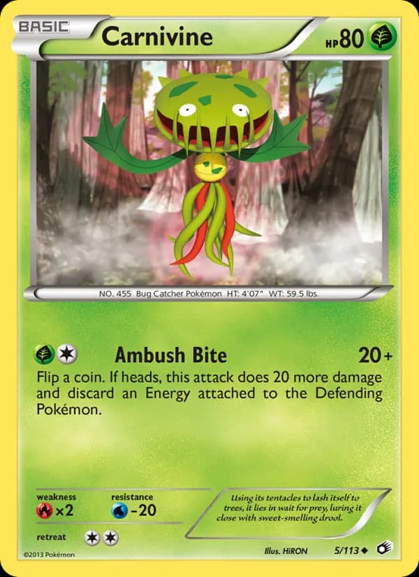 Carnivine card in English