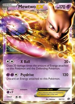 Mewtwo-EX card in English