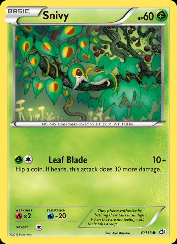 Snivy card in English
