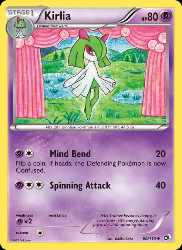Kirlia card in English