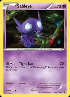 Sableye card in English