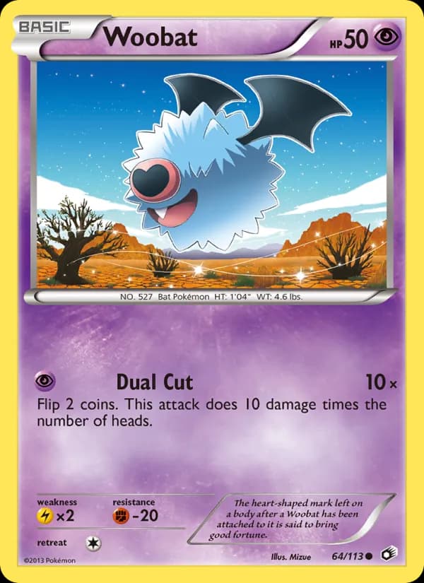 Woobat card in English