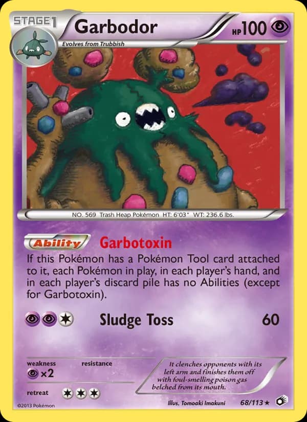 Garbodor card in English