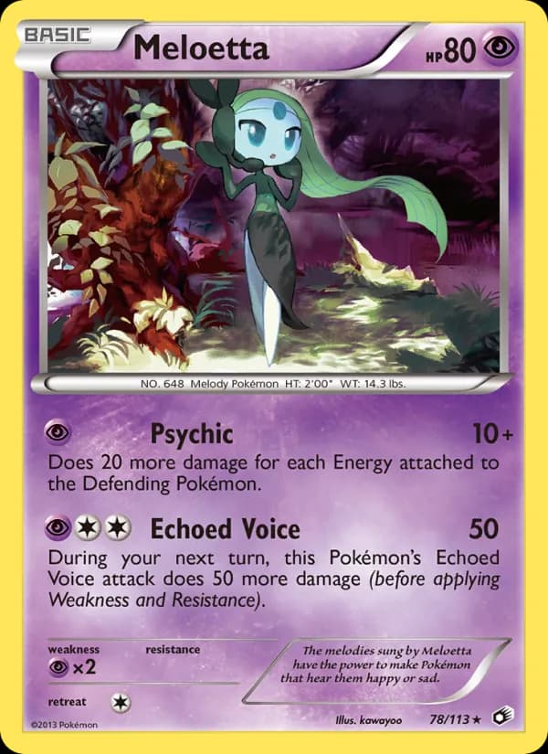 Meloetta card in English