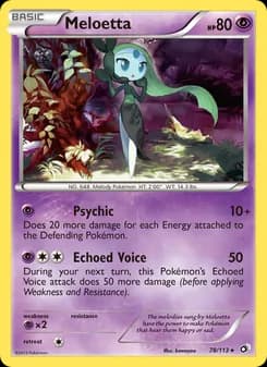 Meloetta card in English