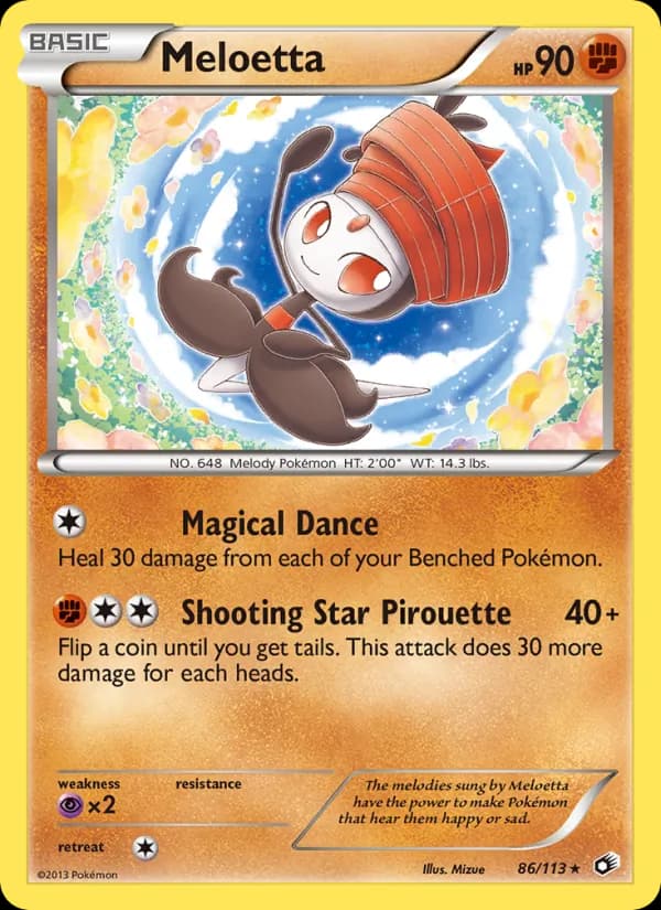 Meloetta card in English