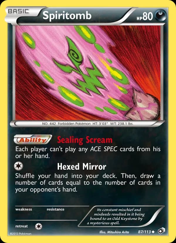 Spiritomb card in English