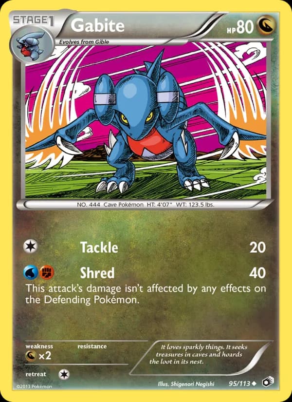Gabite card in English