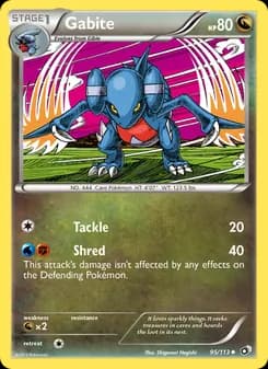 Gabite card in English