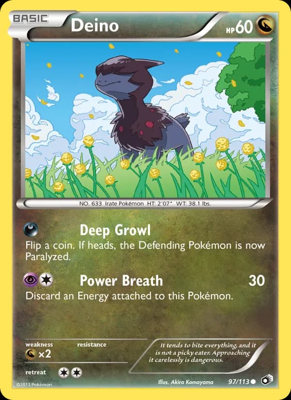 Deino card in English