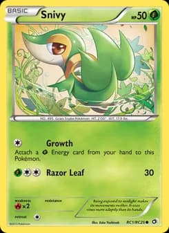 Snivy card in English