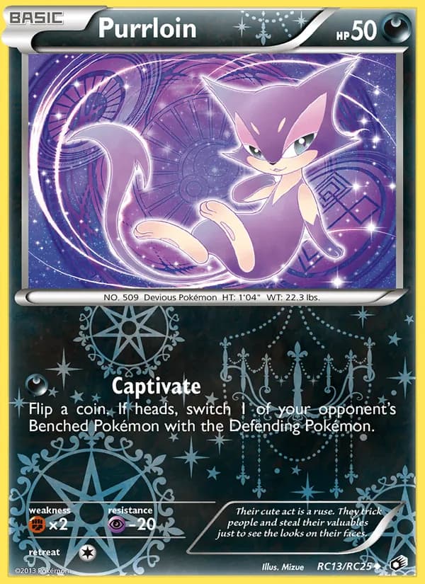 Purrloin card in English